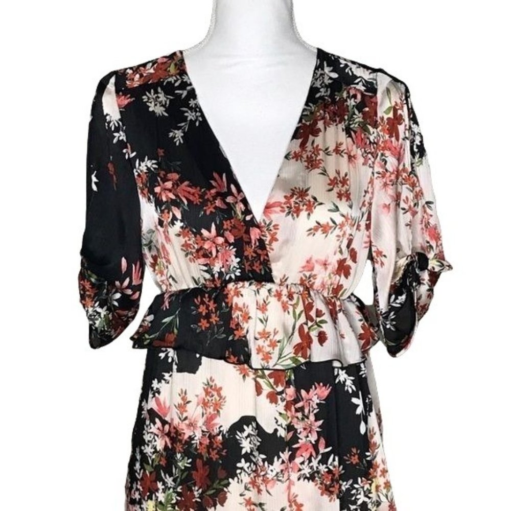 Zara XS floral dress black white - Picture 2 of 8